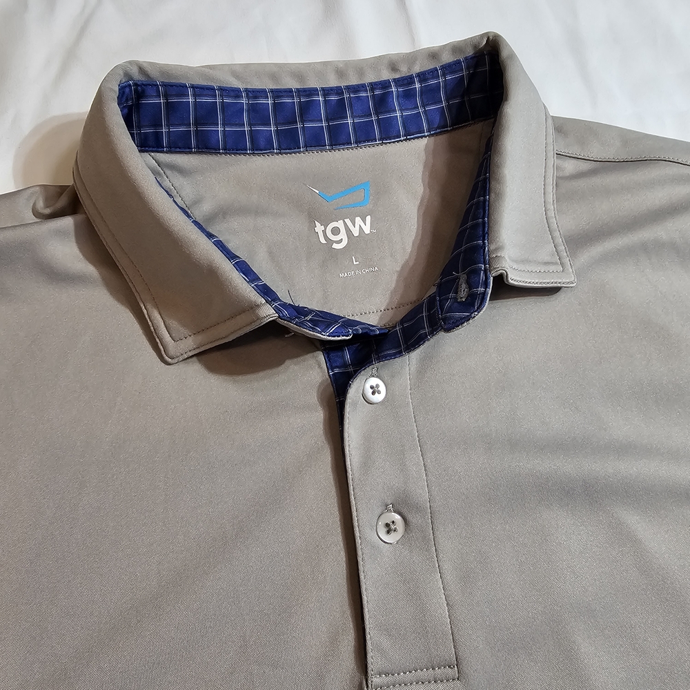 TGW Polo Golf Shirt Gray - Men's Large L